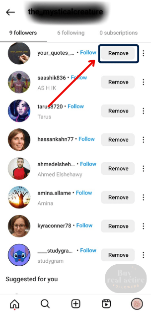 Remove Users from your Followers List